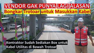 PROGRES PEMBANGUNAN TROTOAR DAN JL HR Rasuna Said, Jaksel II JALAN SUDAH LEBAR, BOS!