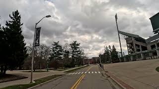 4K Driving Around East Lansing Michigan Mi MSU State University Mi Area 48824 ASMR