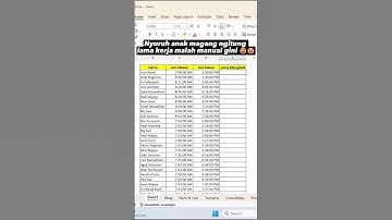 cara menghitung jam masuk dan jam keluar di excel #menghitung #jam #masuk #excel
