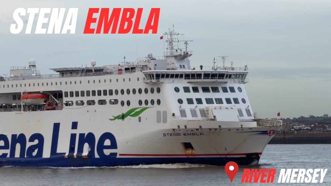 Stena Embla IMO 9807322 arrives on the River Mersey  | 01.10.2026 | 4K | Mersey View Live