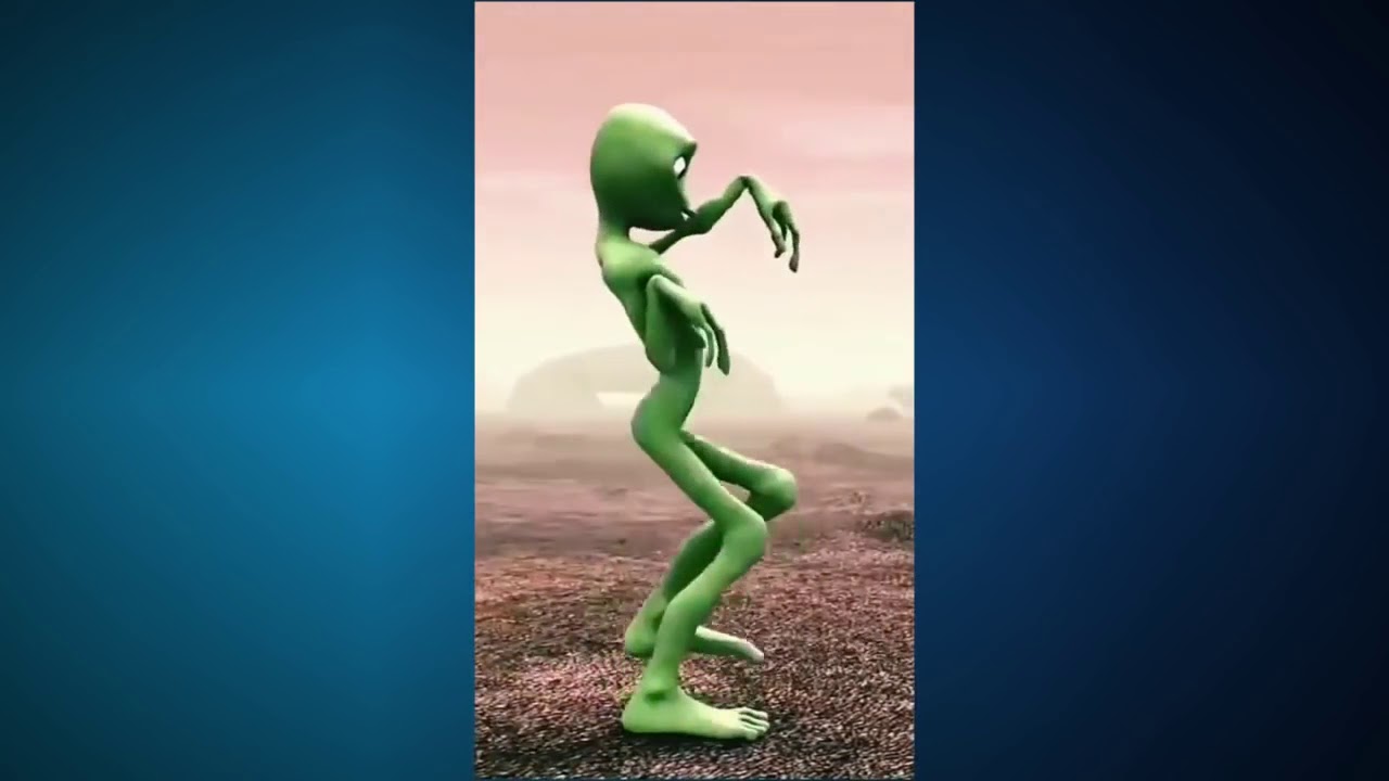 Alien and human dance