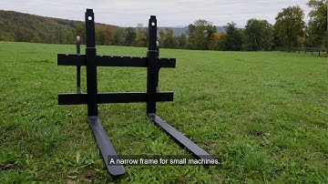 Our new yard loader implements from Quicke: Pallet Fork S.