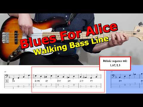 『Blues for Alice』🎷ウォーキングベースライン🎵ベースギターレッスン🎸