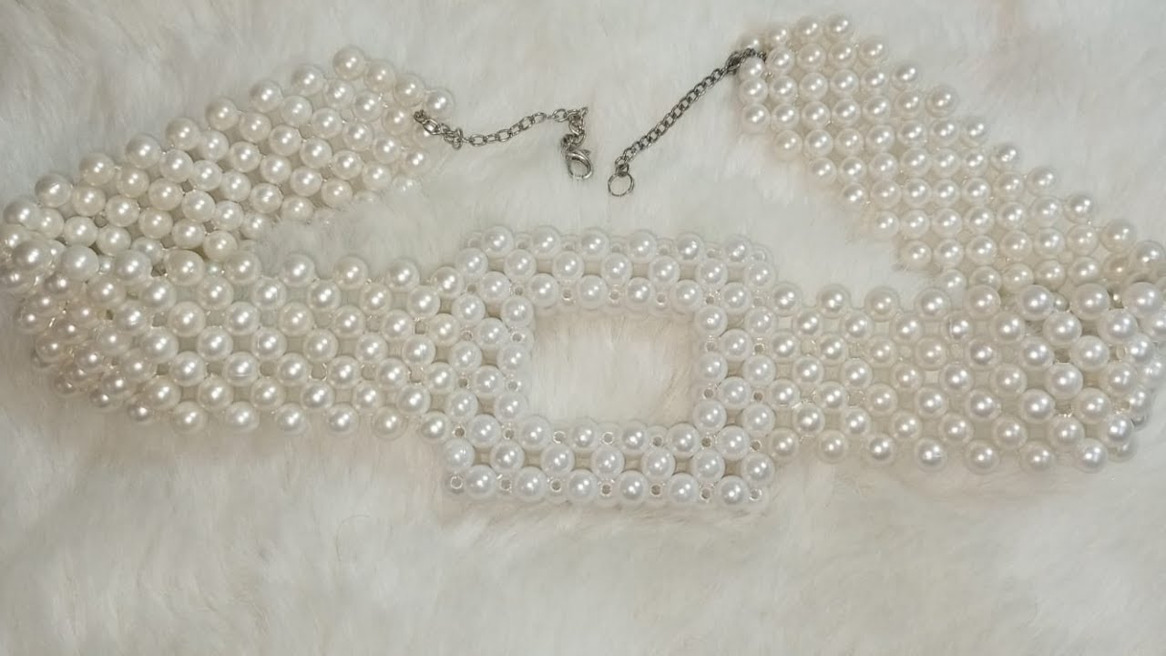 حزام خرز بطريقه سهله/waist beaded belt with easy way