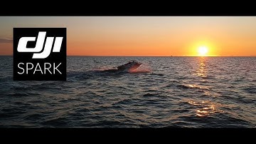 Sunset (cinematic) / Boat / DJI Spark / Active Track