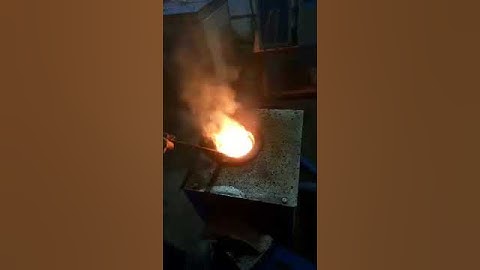 Video of #meltingcopper in intermediate frequency induction #furnace