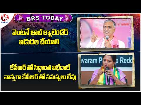 BRS Today : Harish Rao Demands To Release Job Calendar | Kavitha Comments About KCR | V6 News - V6NEWSTELUGU