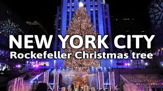 [4K]🇺🇸 New York Christmas Walking tour – Rockefeller Center Christmas Tree 🎅🎄