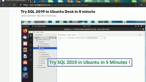 Try MS SQL Server 2019 in Ubuntu in 5 minute