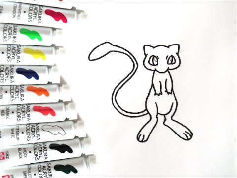 ポケモンキャラクター ミュウの描き方 ポケットモンスター How To Draw Pokemon 그림 Youtube