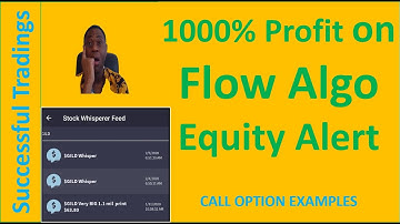 CAll Option Examples |  Flow Algo Equity Alert Yields Over 1000% Profit !!