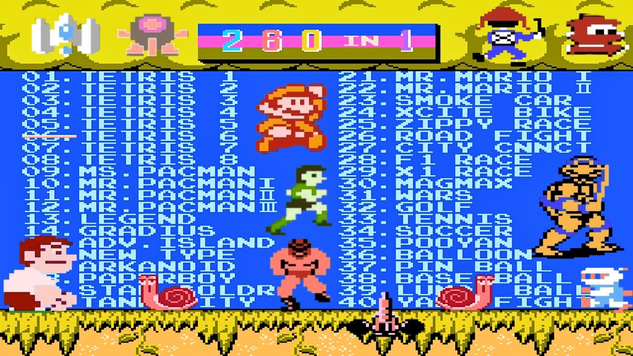 NES 260 in 1 Longplay : Nonstop Retro Gaming Action