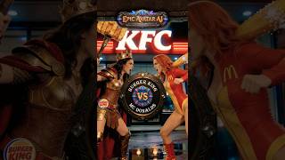 McDonalds vs BurgerKing KFC Boss Fight AI Cosplay #shorts