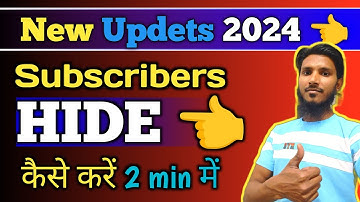 How to Hide Subscribers On Youtube || Subscribers Hide Kaise Kare ? in 2024