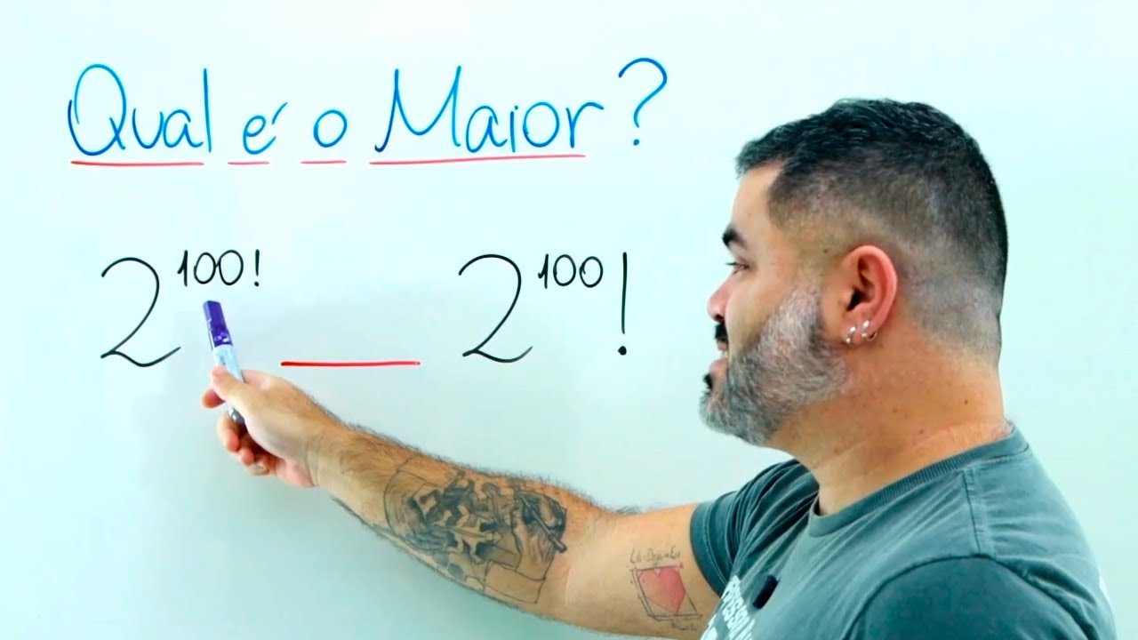 QUAL NÚMERO É MAIOR? 2^(100!) ou (2^100)! ? Você consegue mostrar seu RACIOCÍNIO LÓGICO?