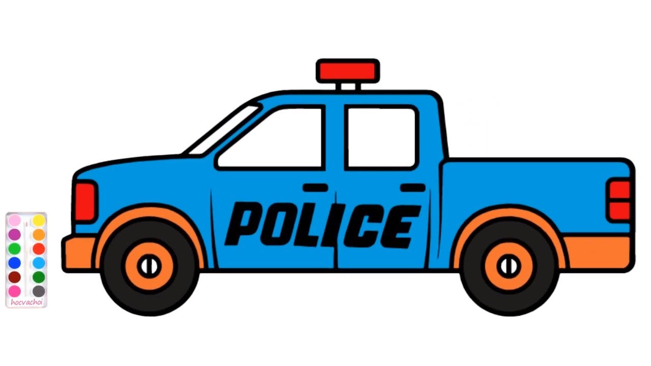 ô tô cảnh sát bán tải | bạn bút chì | học và chơi - YouTube