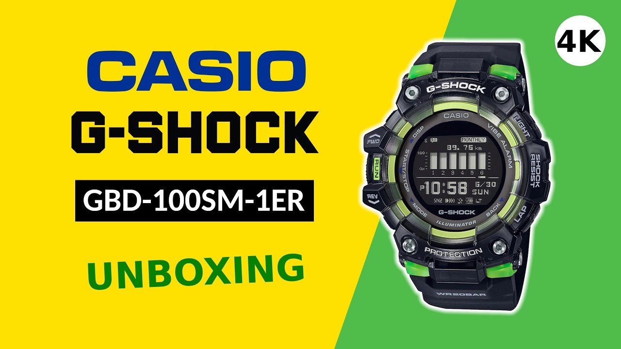 Casio G-Shock GBD-100SM-1ER Unboxing 4K - YouTube
