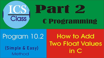 program 10.2 | ics class | part 2 | c programming | sum of two float values | Chaudhary M Shafiq