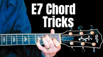 5 Easy E7 Chord Riffs to sound like a Pro- a guitar lesson...