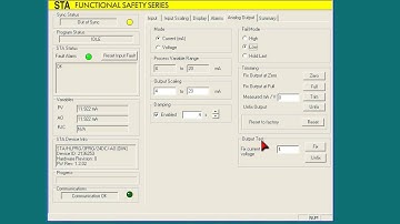 STA HLPRG Configuration Software Tutorial Analog Output Tab