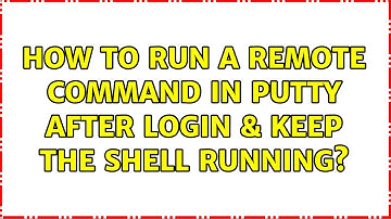 How to run a remote command in PuTTY after login & keep the shell running?