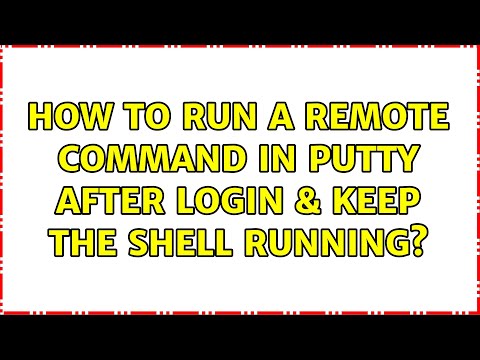 How to run a remote command in PuTTY after login & keep the shell running?