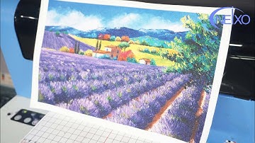 Canvas Printing Machine A4 UV printer print on canvas with oil painting effect