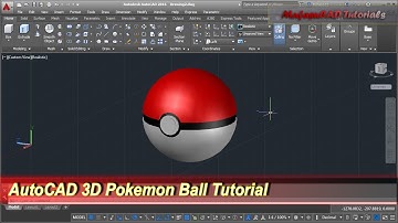 AutoCAD 3D Pokemon Ball Tutorial | Basic Modeling