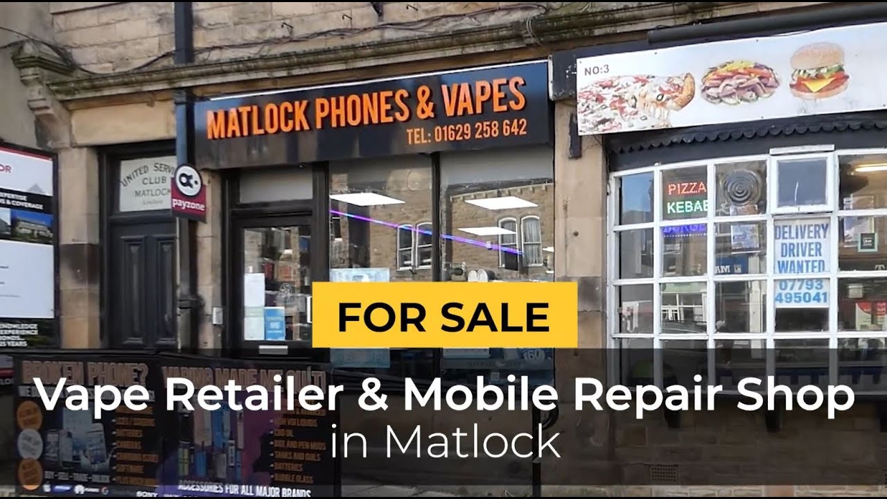 Vape Retailer & Mobile Repair Shop For Sale in Derbyshire