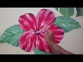 Cara Mudah Melukis Bunga Sepatu ( Tutorial Painting Hibiscus Flower )