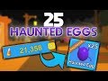 HATCHING 25 HAUNTED EGGS (21,250 CANDYCORN!) | ROBLOX Mining Simulator