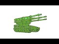 2 Minute Anti aircraft gun drawing | How to Draw an Anti-Aircraft Gun | Easy AA Gun drawing