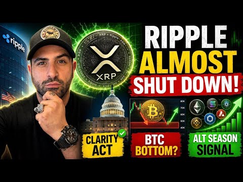 Video preview for XRP: RIPPLE NEARLY SHUT DOWN! CLARITY Act Draft THIS WEEK! Bitcoin BOTTOM Zone! ALTSEASON?!