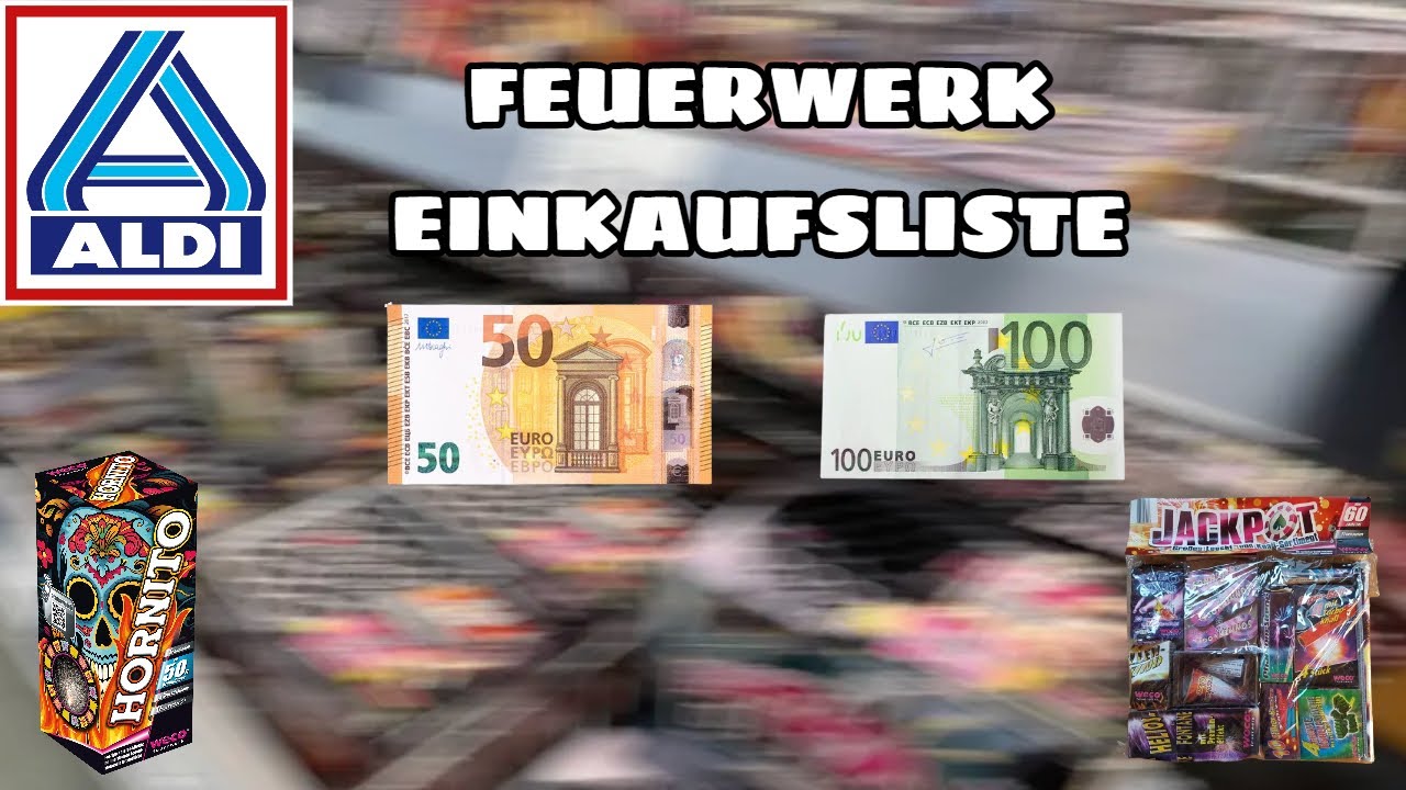 ALDI FEUERWERK EINKAUFSLISTE 50€ und 100€! 💥🧾