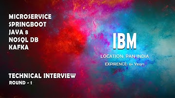 IBM | Java microservice spring boot real time interview