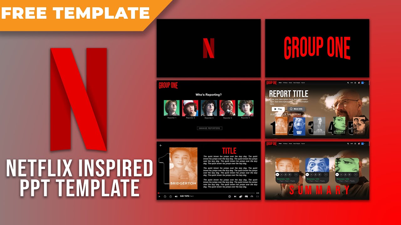 โหลด เทมเพลต  Update New  How to Make NETFLIX INSPIRED POWERPOINT Design Template | FREE TEMPLATE