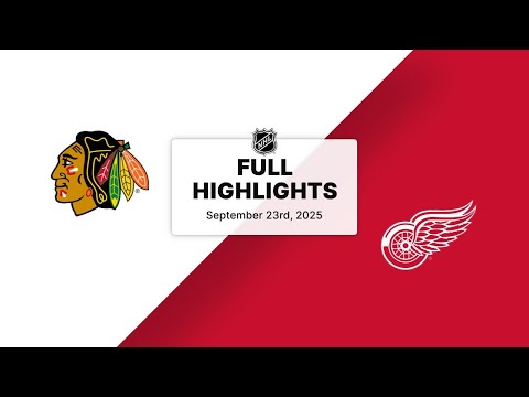 NHL Highlights | Blackhawks vs. Red Wings | September 23, 2025