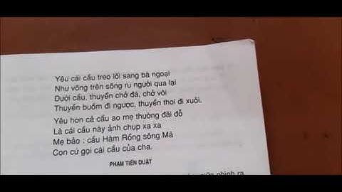 TẬP ĐỌC LỚP 3 TUẦN 22: CÁI CẦU