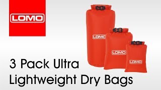 3 Pack Ultra Lightweight Dry Bags 8L, 6L, 3L