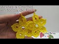 Aretes a crochet en forma de Flor |Diseño 4