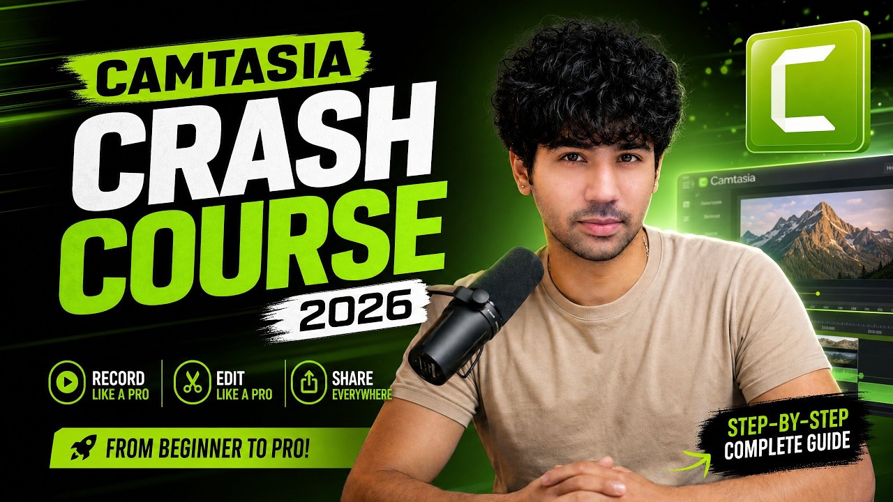 Camtasia Crash Course 2026: How to Use Camtasia for Beginners! - YouTube