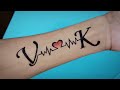 Vk letter tattoo designs  letter v and k tattoo with heart