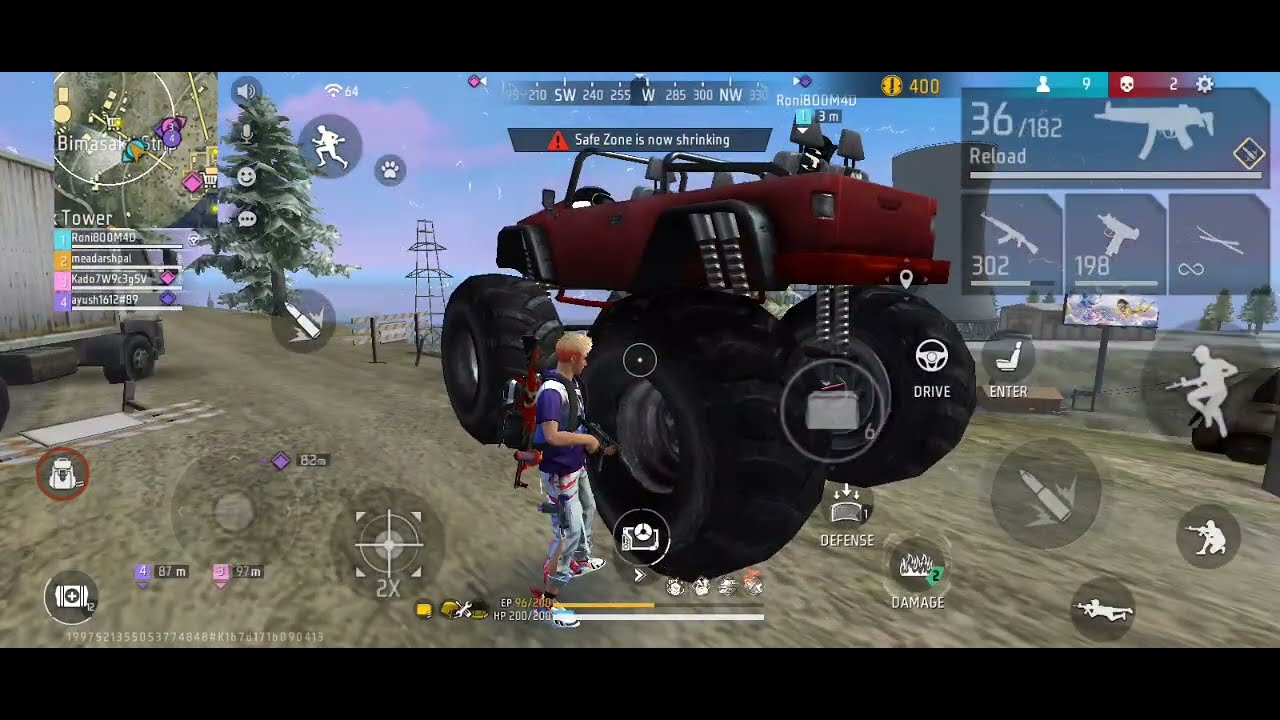 😱Teen Bhai teenon hi tabahi 50 players map ❤️‍🔥 