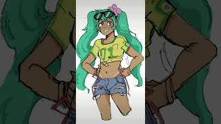 A Brazilian Hatsune Miku Timelapse! 🤘🏻🤘🏻 #miku #art #timelapse #hatsunemiku
