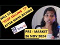 Will Fii Stop Selling? Pre Market Report, Nifty &amp; Bank Nifty. 26 Nov 2024 Range, Analysis,Prediction