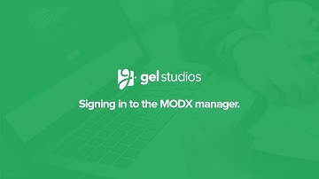 Signing In to the MODX CMS Manager