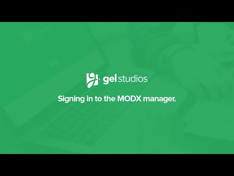 Signing In to the MODX CMS Manager