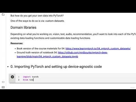 2  Importing PyTorch and Setting Up Device Agnostic Code