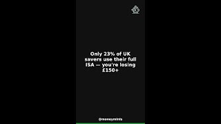 Only 23% of UK savers use their full ISA — you're losing £150+