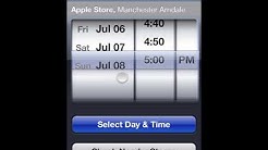 How to book an appointment at the genius bar in Apple stores via iPhone 